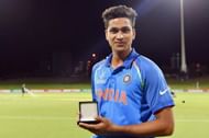 Manjot Kalra after being awarded the Man of the Match in the Finals of Under 19 World Cup