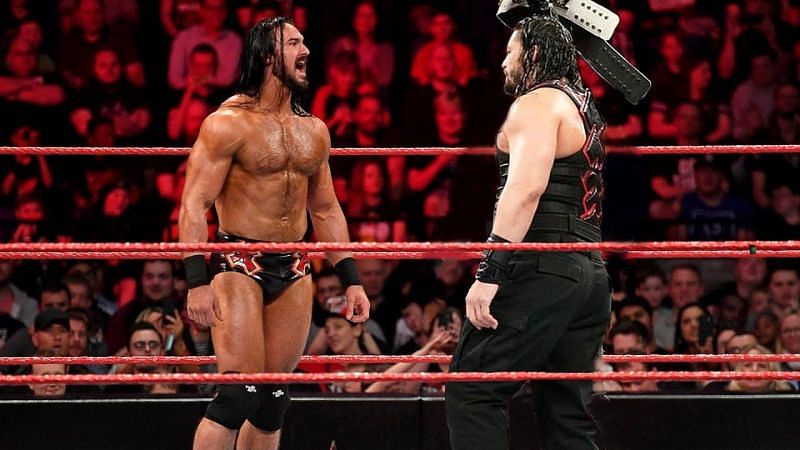 The Big Dog would cross paths with Scottish Psychopath, Drew McIntyre at the Royal Rumble pay-per-view