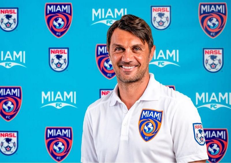 Maldini&#039;s former teammate Alessandro Nesta was the first manager of Miami FC