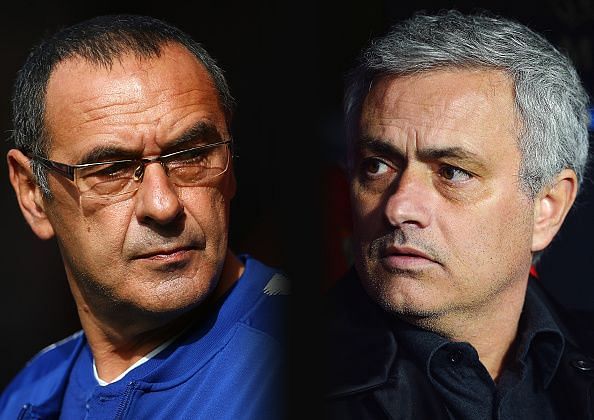 Jose Mourinho will face Maurizio Sarri for the first time in his career