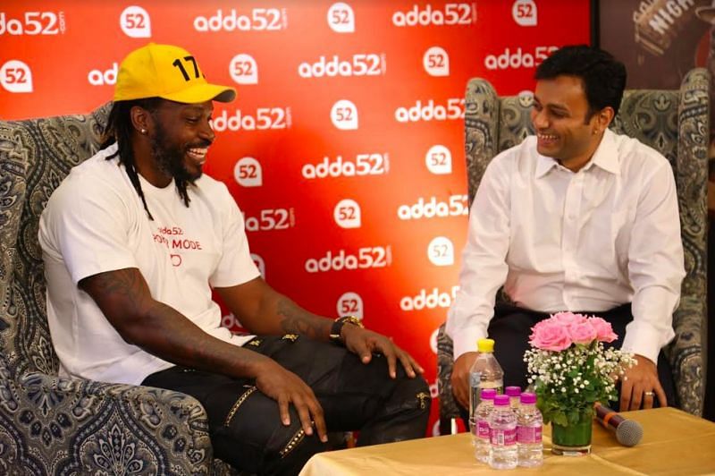 An interactive session with Chris Gayle, and Mohit Agarwal CEO and Co-Founder of Adda52.com
