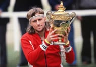 Bjorn Borg with his 1978 Wimbledon trophy