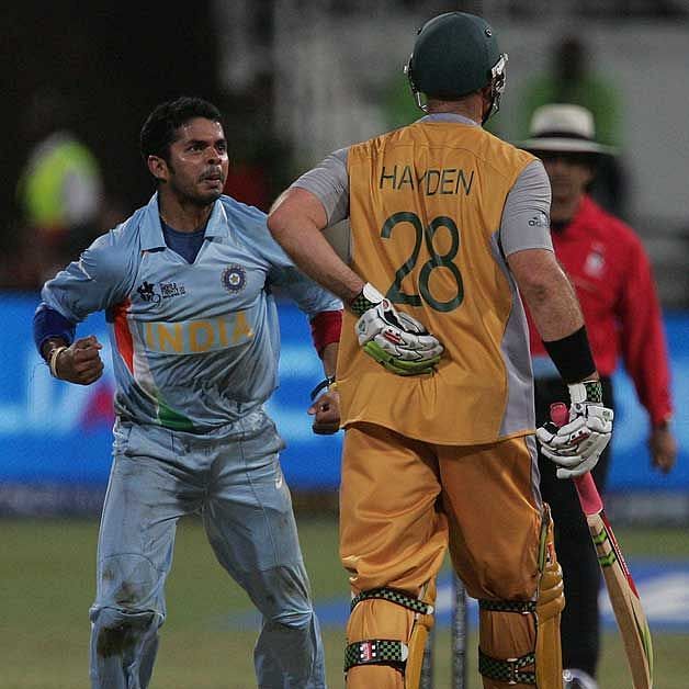 Image result for sreesanth 2/12 vs Australia, Durban (2007 World T20)