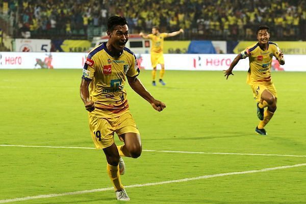 The 24-year old must have taken a sigh of relief after scoring his first ISL goal in his 33rd appearance in the league (Image Courtesy: ISL)