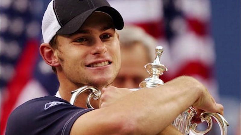 Andy roddick after winning the US open in 2003.