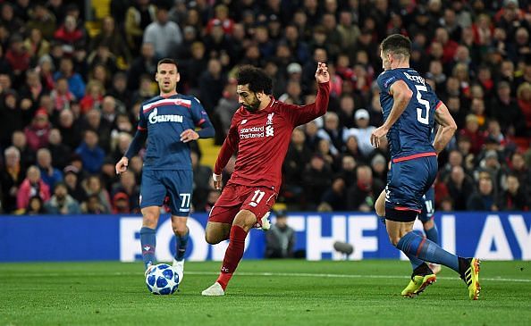 Salah scored 2 goals against Red Star Belgrade in their UCL Fixture