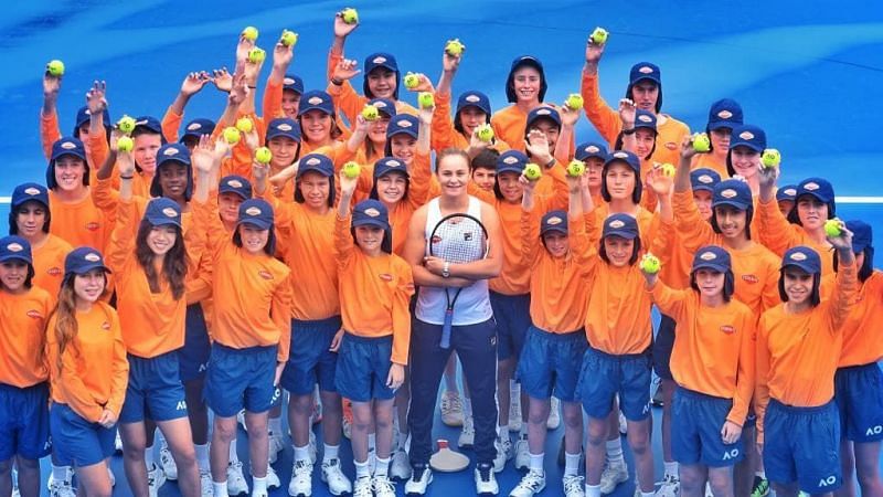 Ballkids at Australian Open