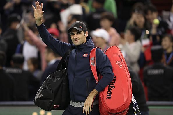 Federer is currently competing at the ATP Shanghai Masters