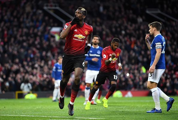 Paul Pogba trolls himself after bizarre penalty run-up in Everton clash