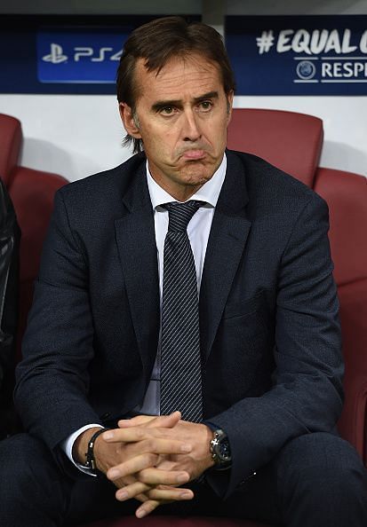 Lopetegui during Madrid&#039;s UCL match against CSKA Moskow