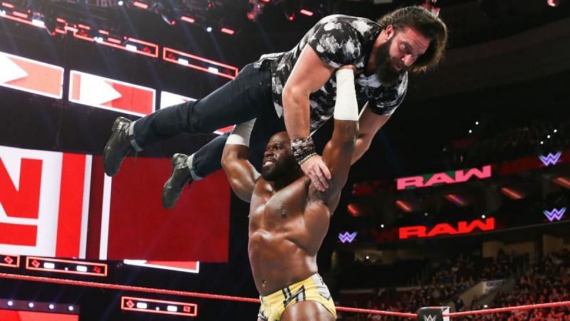 Elias wants to show everyone what happens when he gets interrupted, but Crews catches him with a wicked kick and slams him to the mat!