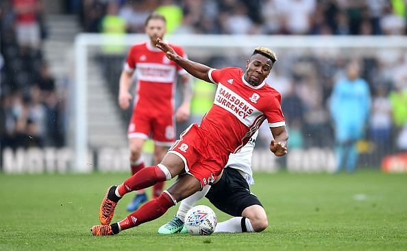 Middlesbrough ended Derby&#039;s winning run on Saturday lunchtime.