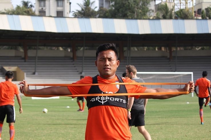 Indian national football team striker Jeje Lalpekhlua at a training session (Image: AIFF Media)