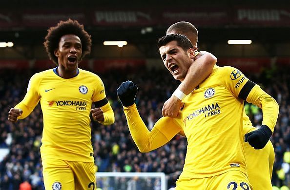 Chelsea took the lead soon after some sustained pressure from Burnley