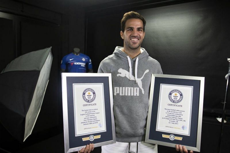Cesc Fabregas is the proud owner of not one but two Guinness World Records