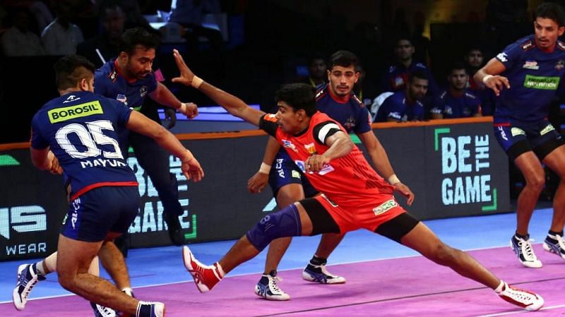 Pawan Kumar Sehrawat was yet again the Perfect Raider of the Match with his 20 raid points.