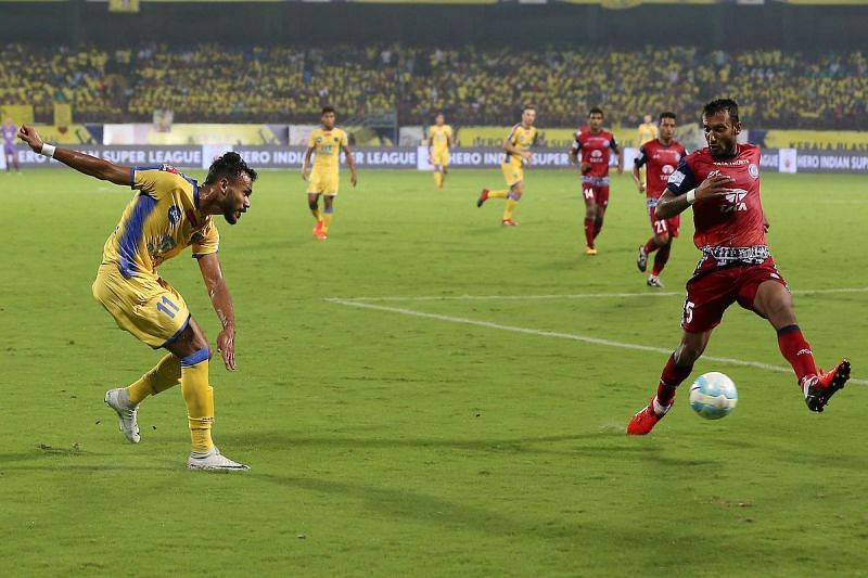 In the 2017-18 season, Prasanth made his ISL debut in the opening match against ATK (Image Courtesy: ISL)