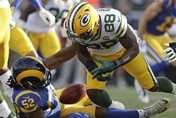 Wilson's big hit sends Rams to 8-0 with 29-27 win over Pack