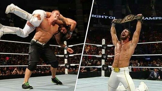 Seth Rollins faced John Cena and Sting in one night