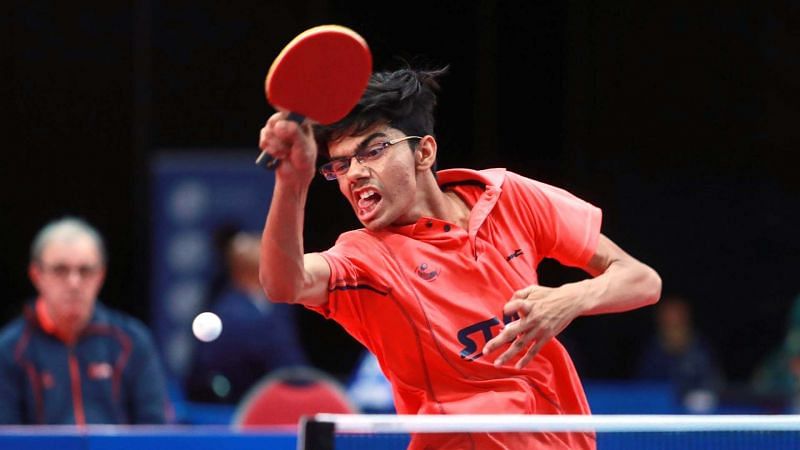 Manav Vikash Thakkar from India (Image Courtesy: ITTF)