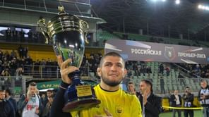 UFC News: Khabib Nurmagomedov presented with an honorable memento during soccer match in Dagestan