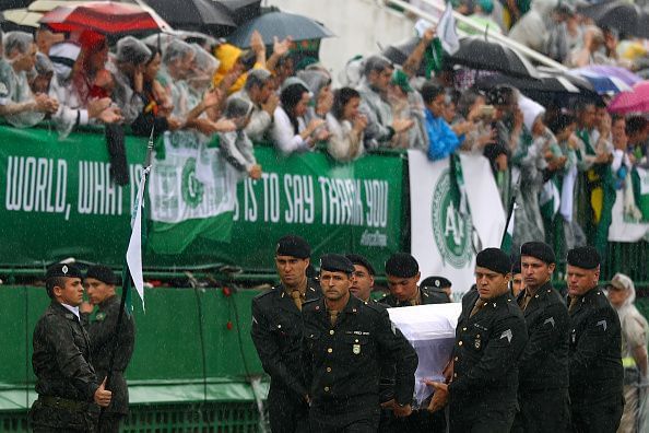 Fans Pay Tribute To Brazilian Football Team Chapecoense Following Fatal Plane Crash