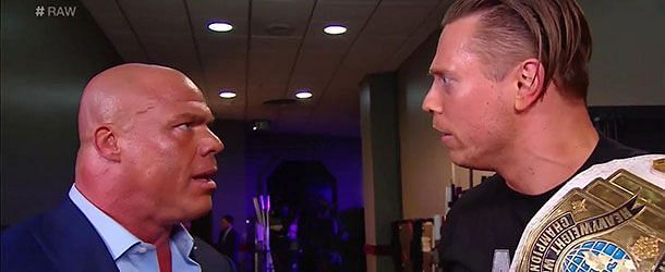 Kurt Angle and The Miz have had some staredowns in the past.