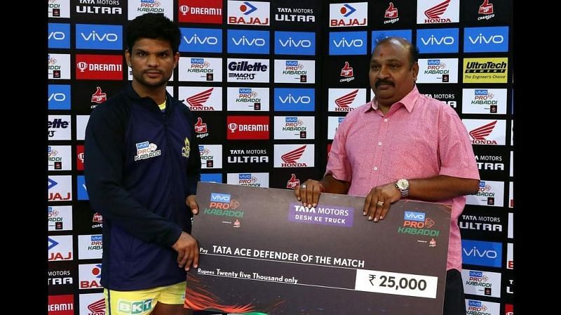 Amit Hooda won the Defender of the Match for his 6 tackle points.
