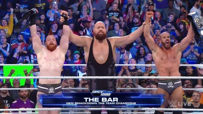 Sheamus won his first ever SmackDown tag team championship along with Cesaro with Big Show&#039;s aid on the 1000th episode of SmackDown Live!