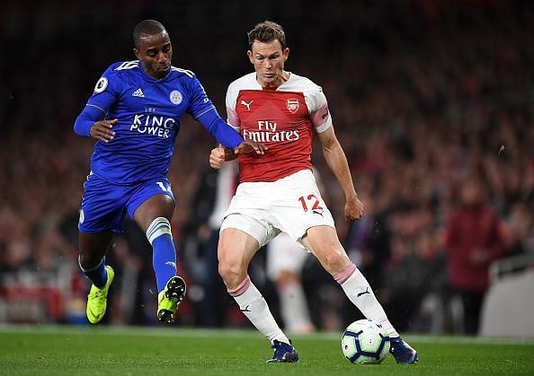 Stephan Lichtsteiner was replaced by Xhaka in Arsenal&#039;s game against Leicester