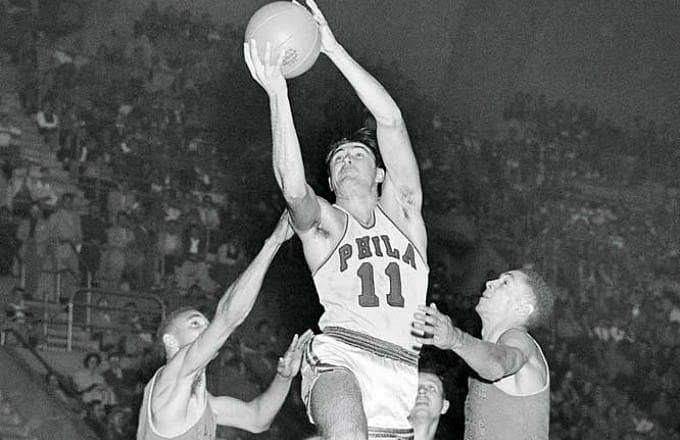 Paul Arizin spent his entire career with the Philadelphia Warriors