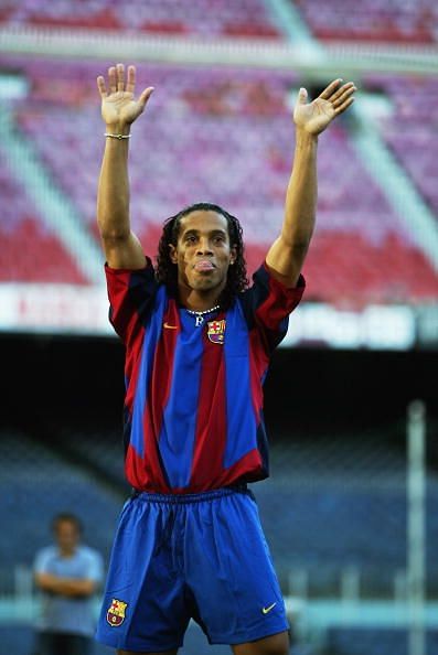 Ronaldinho was signed from PSG in 2003