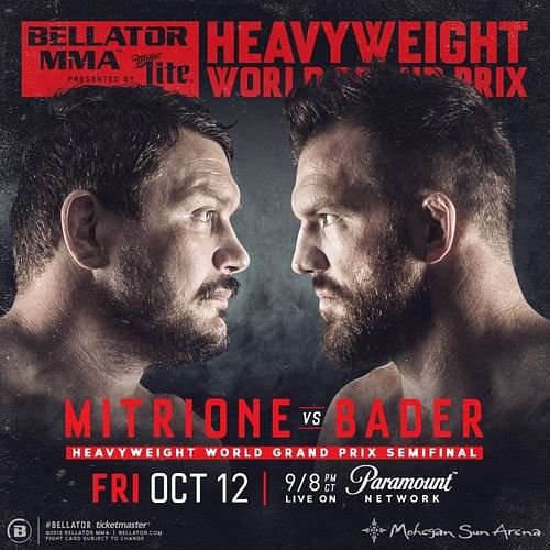 Mitrione and Bader: Set to headline Bellator 207