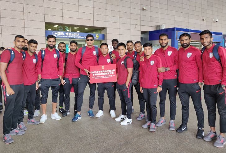 Indian National team lands in China