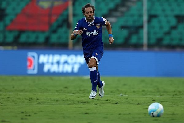 Inigo Calderon of Chennaiyin FC will have a tough job against NorthEast United attackers