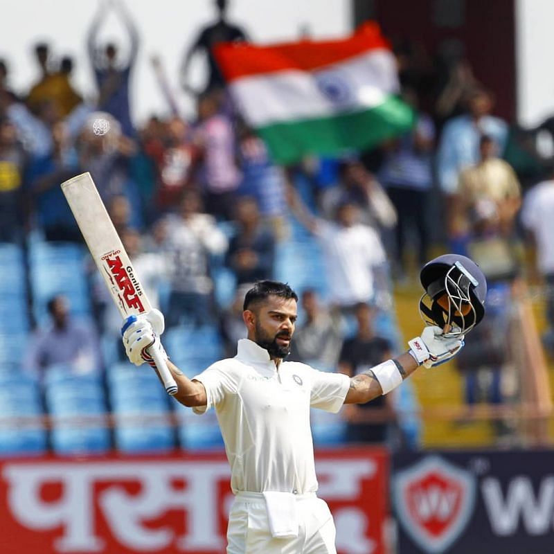 * Virat Kohli slammed his 24th &eth;Ÿ’&macr; in Tests