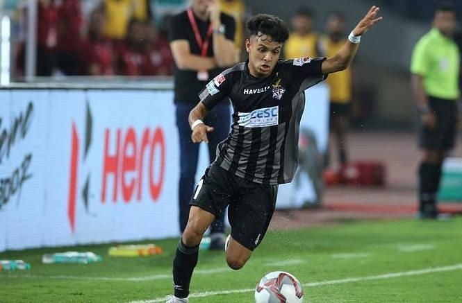 Komal Thatal&#039;s first ever ISL start was a positive one which included pacey runs and quick passes played to the other forwards. (Image Indian Super League)