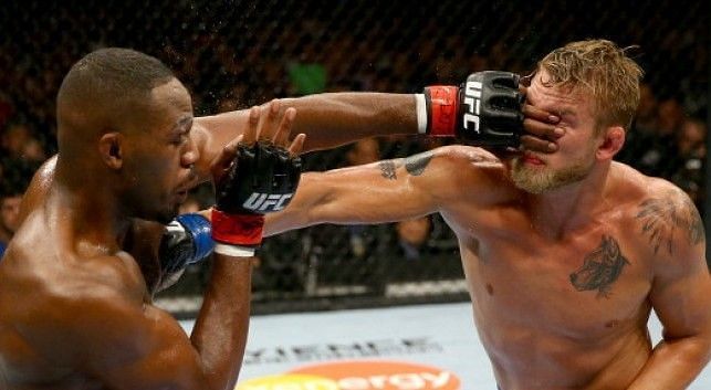 Jon Jones (left) has landed several eye-pokes on virtually every opponent