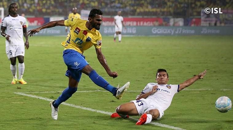 Vineeth has been one of the strong pillars in the midfield of Kerala Blasters FC