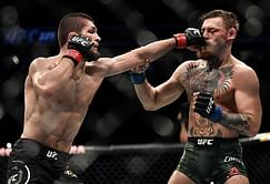 Twitter explodes as ugly brawl breaks out after Khabib Nurmagomedov beat Conor McGregor