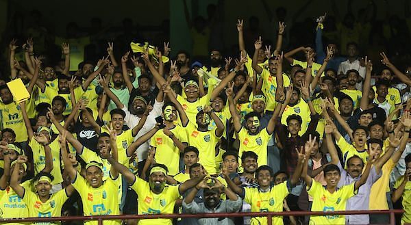 Kerala&#039;s fans in full voice (Image credits: ISL)
