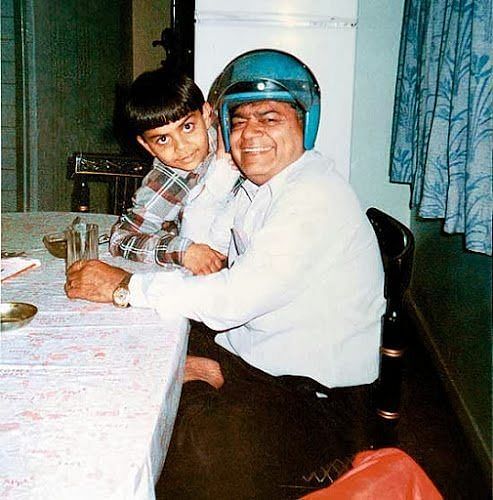Virat Kohli with his father