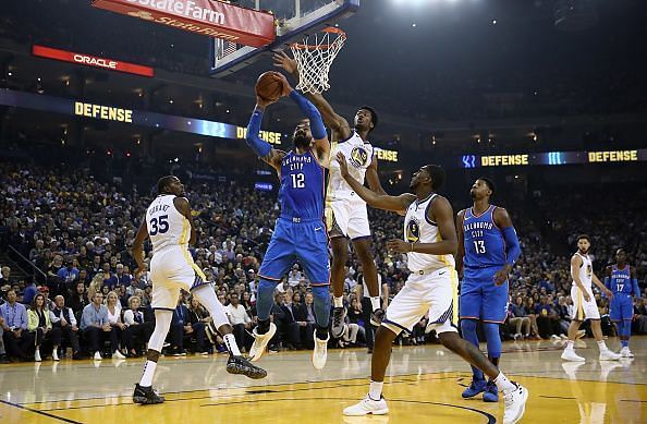 Damian Jones made his first start in the NBA on season opener night