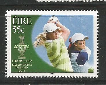 The stamp on Solheim Cup golf tournament held in Ireland in 2011