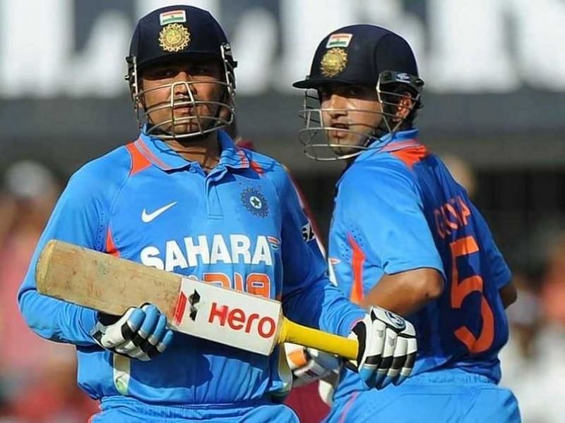 Virender Sehwag (L) and Gautam Gambhir