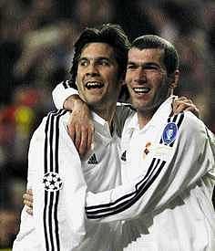 Zidane and Solari during their time together playing for Real Madrid