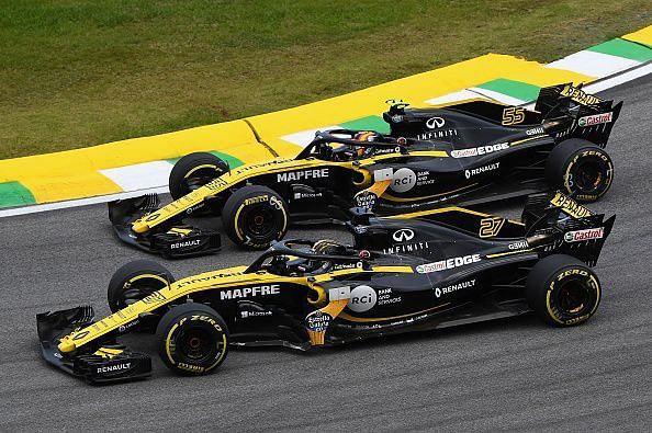 Hulkenberg and Sainz clashed on the first lap