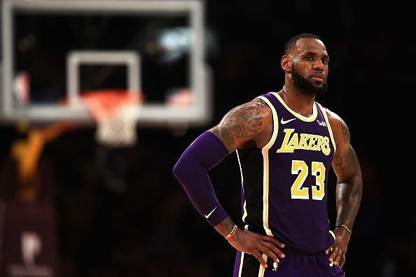 LeBron in the purple and gold