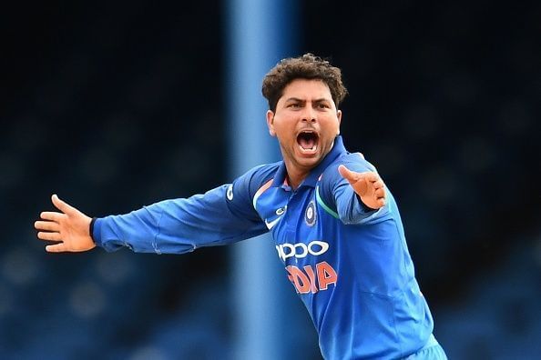 Kuldeep Yadav against the West Indies