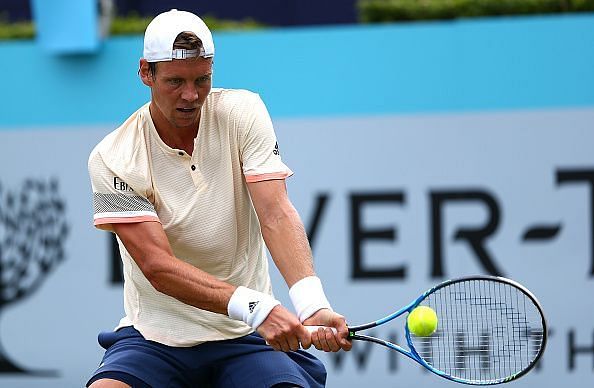 Tomas Berdych at the Fever-Tree Championships 2018